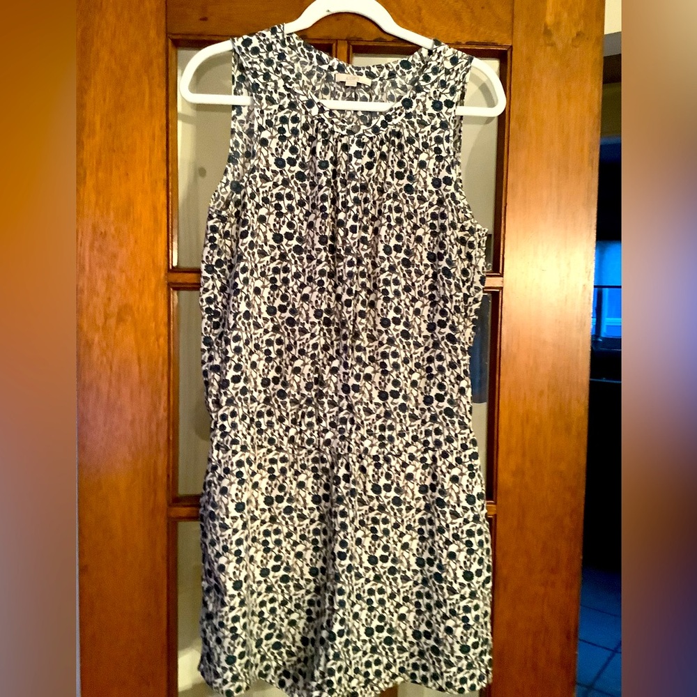 Loft blue floral romper size 8